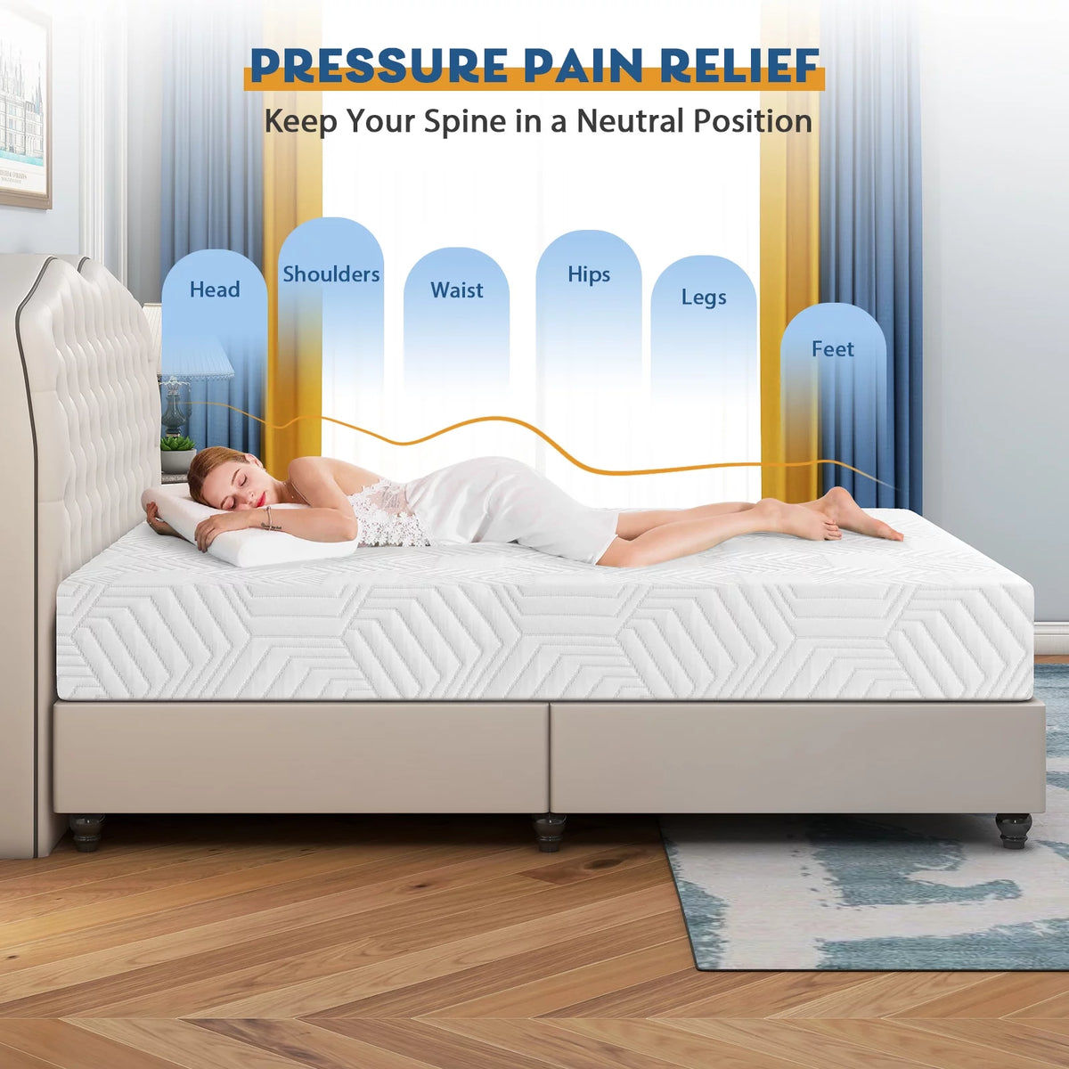 Twin Size 12 inch Gel Memory Foam Mattress J646189