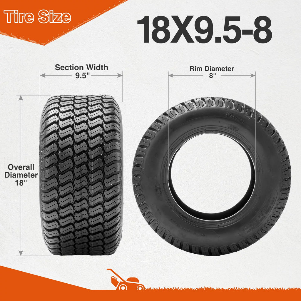 18x9.5-8 Tubeless Turf Tire Set of 2 S7836
