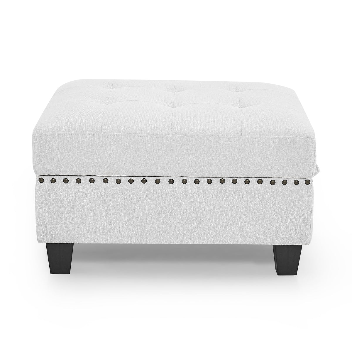 U Shape Modular Sectional Sofa with Seven Single Chair, Four Corner and One Ottoman, Ivory E702115