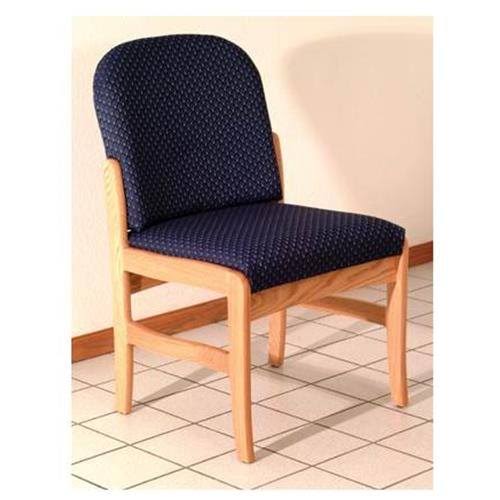 Prairie Armless Guest Chair in Light Oak - Mocha, Brown Q204895