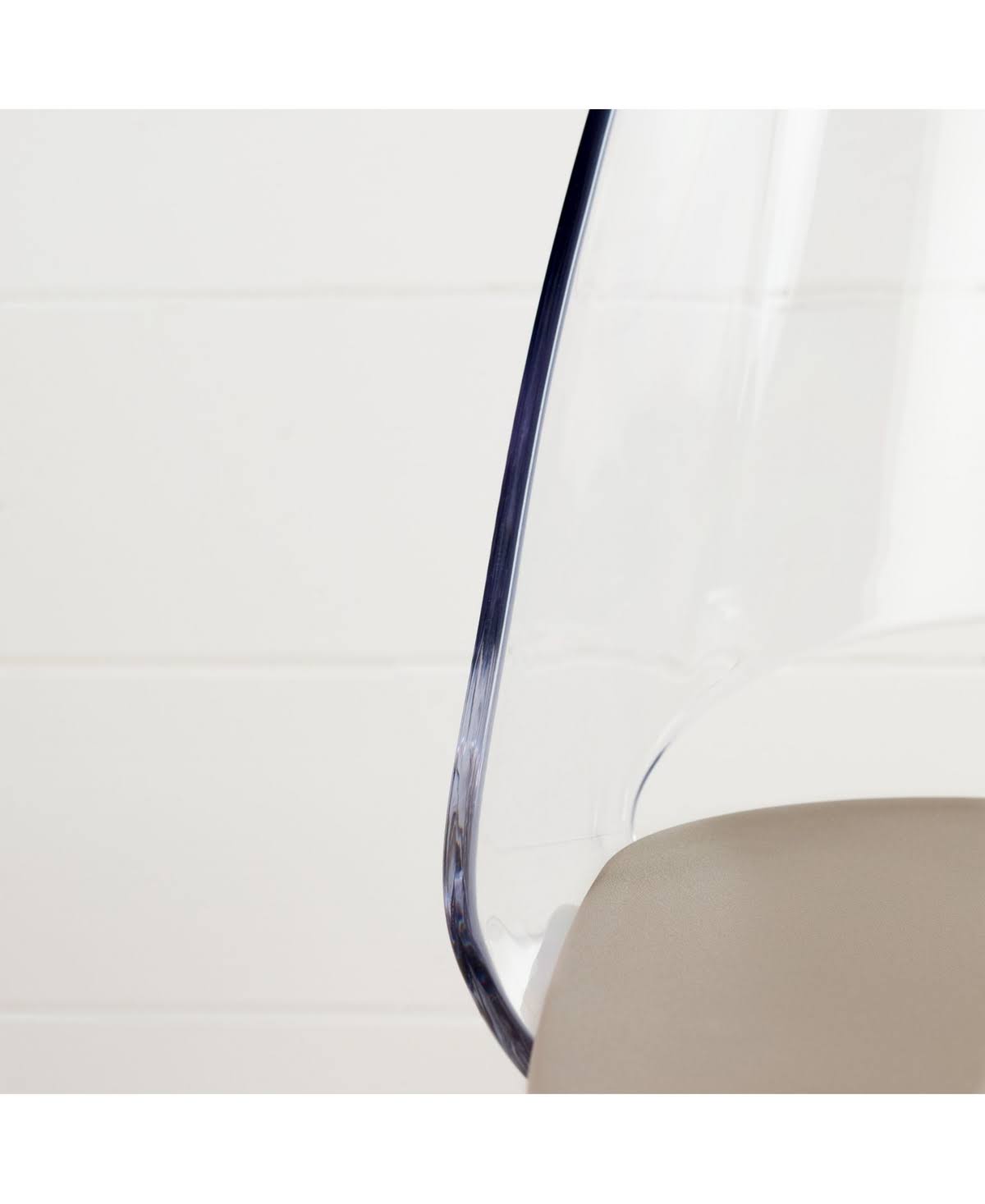 Clear and White Dining Side Chair C67117