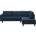 Navy Blue Fabric Sectional Sofa U168155