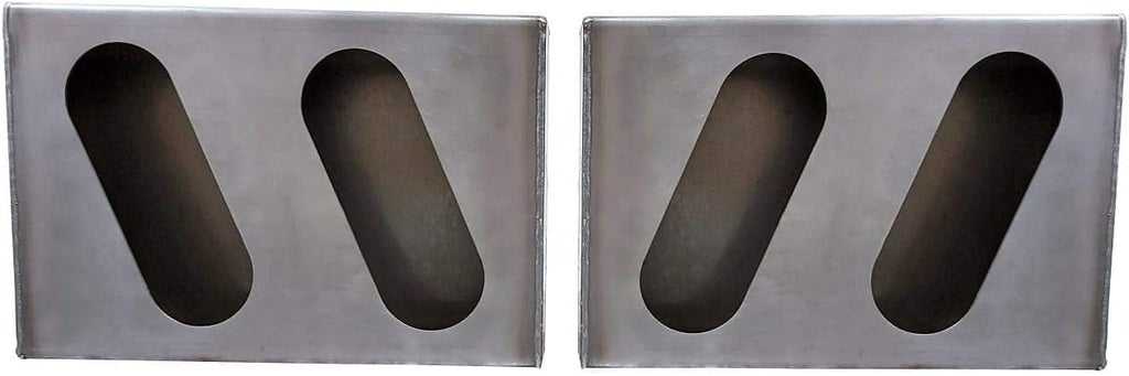 Triple Oval Slanted Steel Light Box (1 pair) D5769