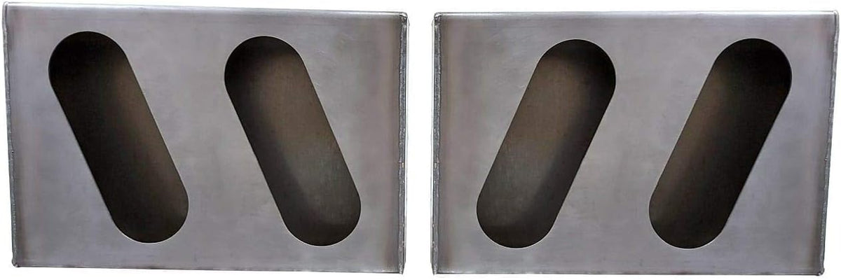 Triple Oval Slanted Steel Light Box (1 pair) D5769