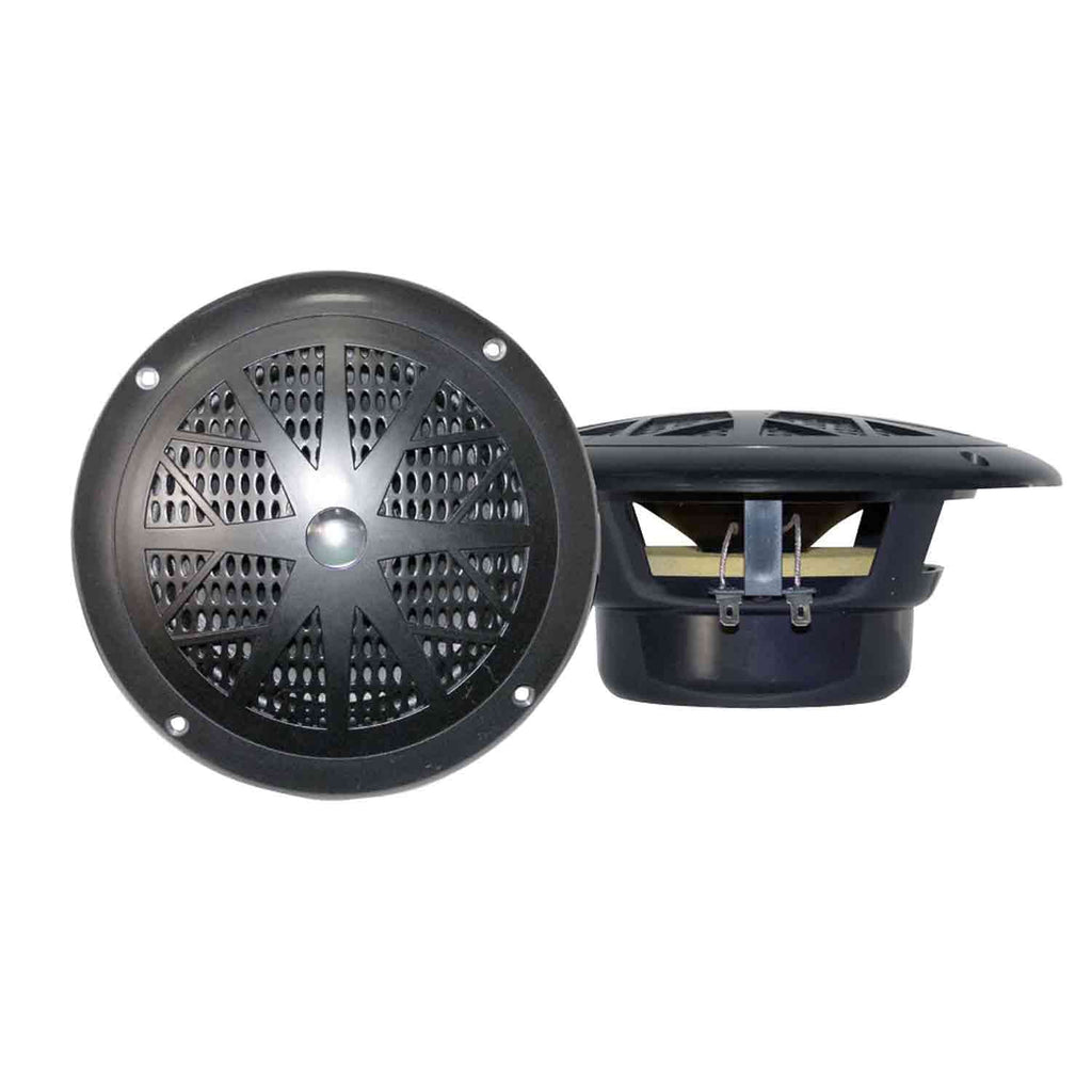 Marine Bluetooth Receiver Stereo with Waterproof Stereo Speakers, 4 Channel Marine Amp, Marine Antenna, 50 Foot Speaker Wire F5431