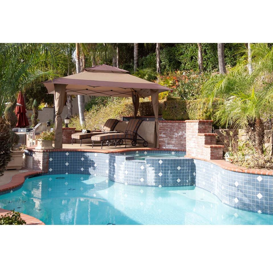 Tan Brown 13 x 13 Foot Instant Gazebo Canopy Tent O8891