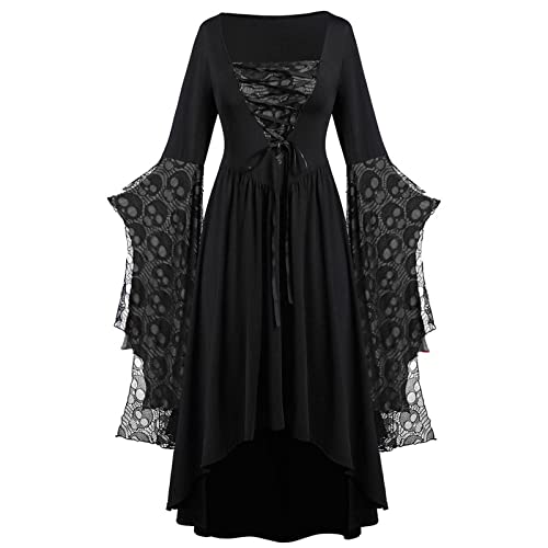 Gothic Plus Size Medieval Renaissance Steampunk Dress D26477