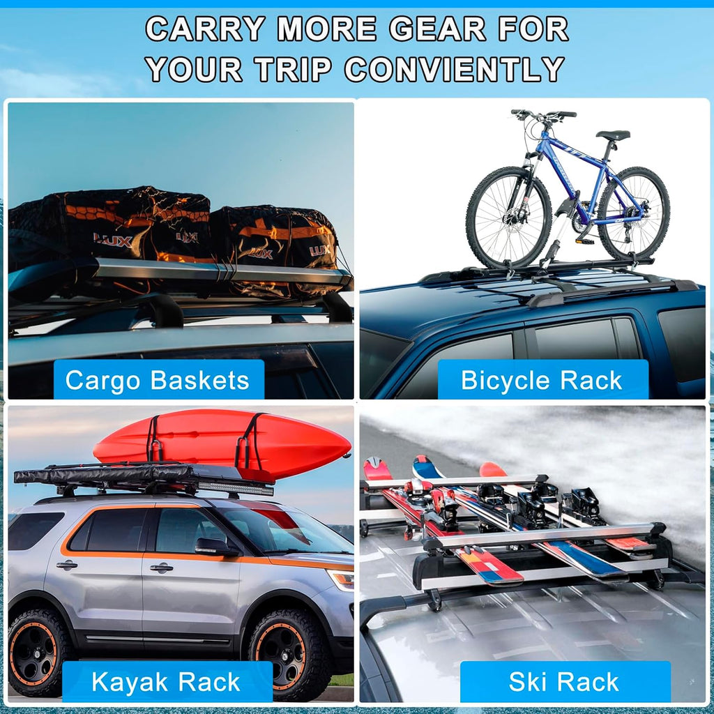 220LBS Aluminum Roof Rack Cross Bars Z196