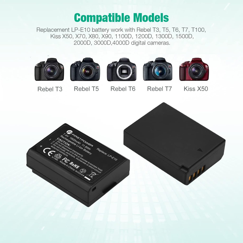LP-E10 Batteries 2-Pack 1600mAh K718209