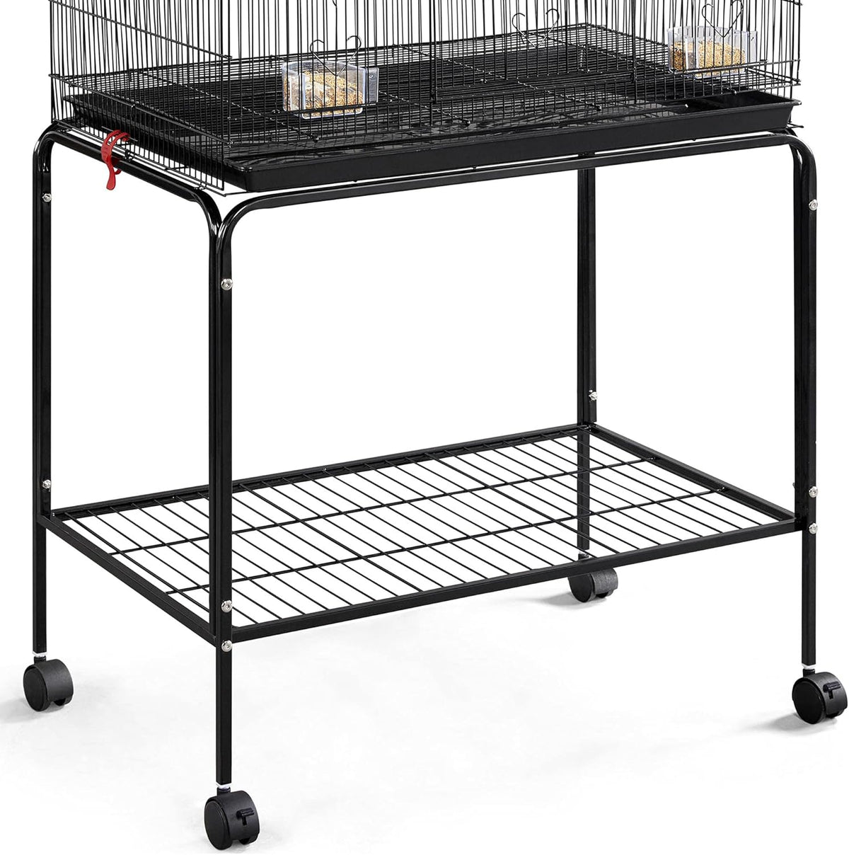 Black Flight Bird Cage with Detachable Rolling Stand M650