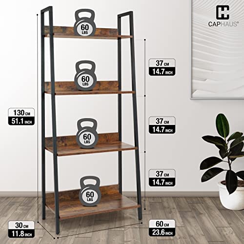 Dark Grey 4-Tier Ladder Shelf T99385
