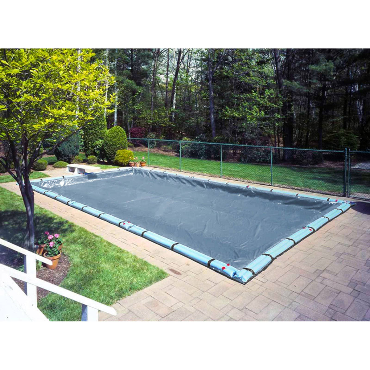 15-Year Rectangular Winter Pool Cover, 16 x 36 ft., Blue O88753