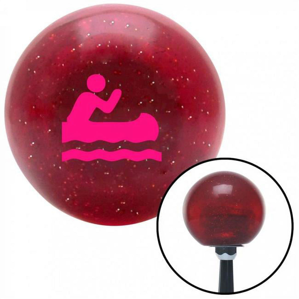 Pink Red Metal Flake Shift Knob with M16 x 1.5 Insert P568