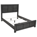 Dark Grey Rectangular Panel Bed J30190