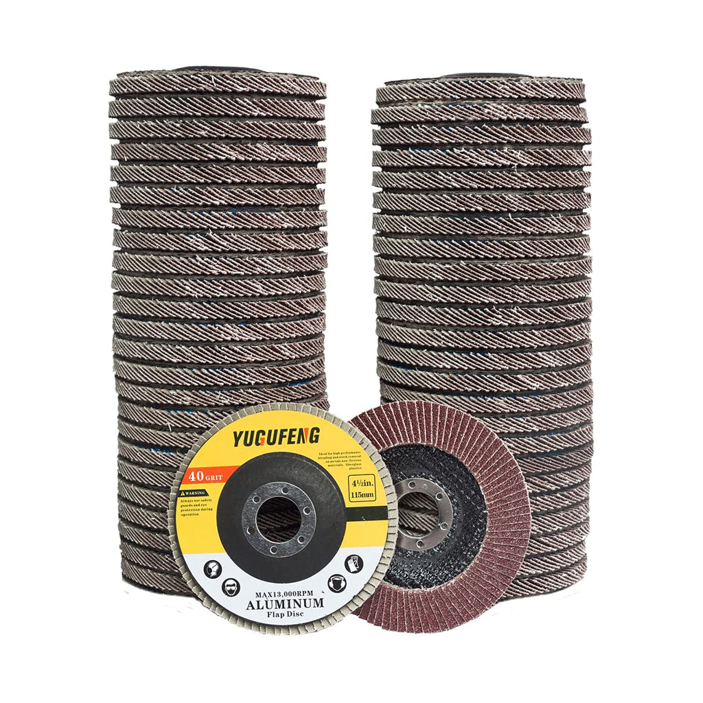 4.5" x 7/8" 50 Pack 40 Grit Type 27 Aluminum Oxide Abrasive Sanding Disc Z799593