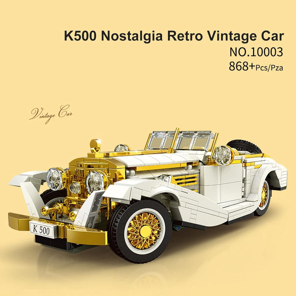 1:14 Scale Retro Car Model Building Blocks Set (868 Pcs) U2958