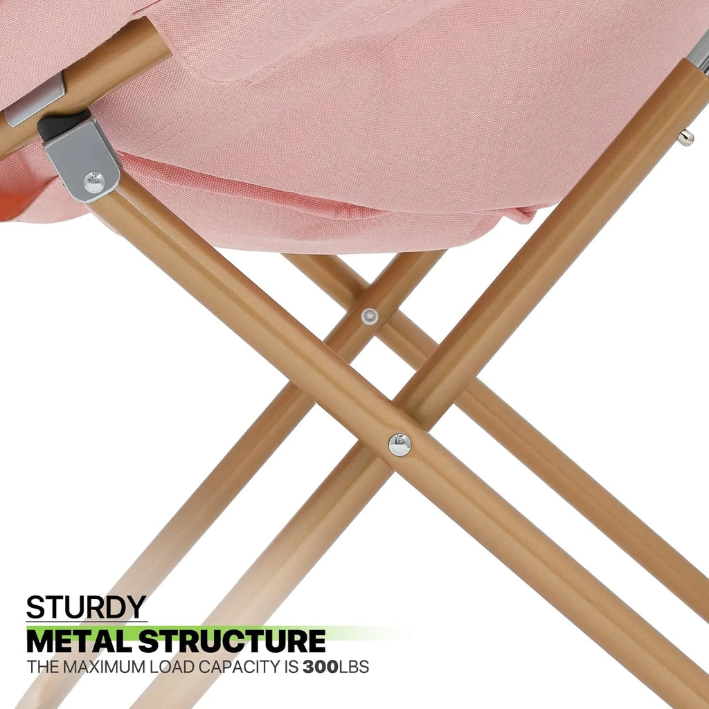 Oversized Foldable Saucer Chair with Head Rest I245