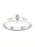 Marquise Diamond 10k White Gold Solitaire Ring U59584