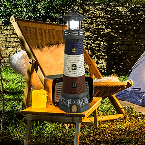 Solar Powered Lighthouse Statue Lamp R2334