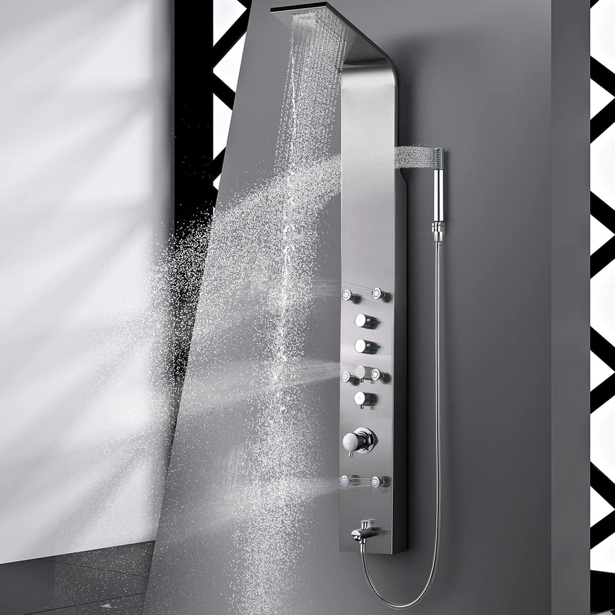 Real #304 Stainless Steel Wall Mount Shower Panel System S11160