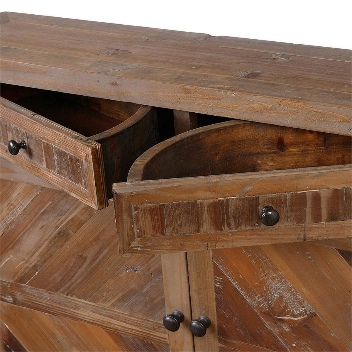 Reclaimed Wood Console Cabinet R55437