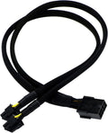 16 AWG PCI-e 8 Pin to Dual 8(6+2) Pin Sleeved Splitter Power Extension Cable 20 inches 4 Pack Z432290