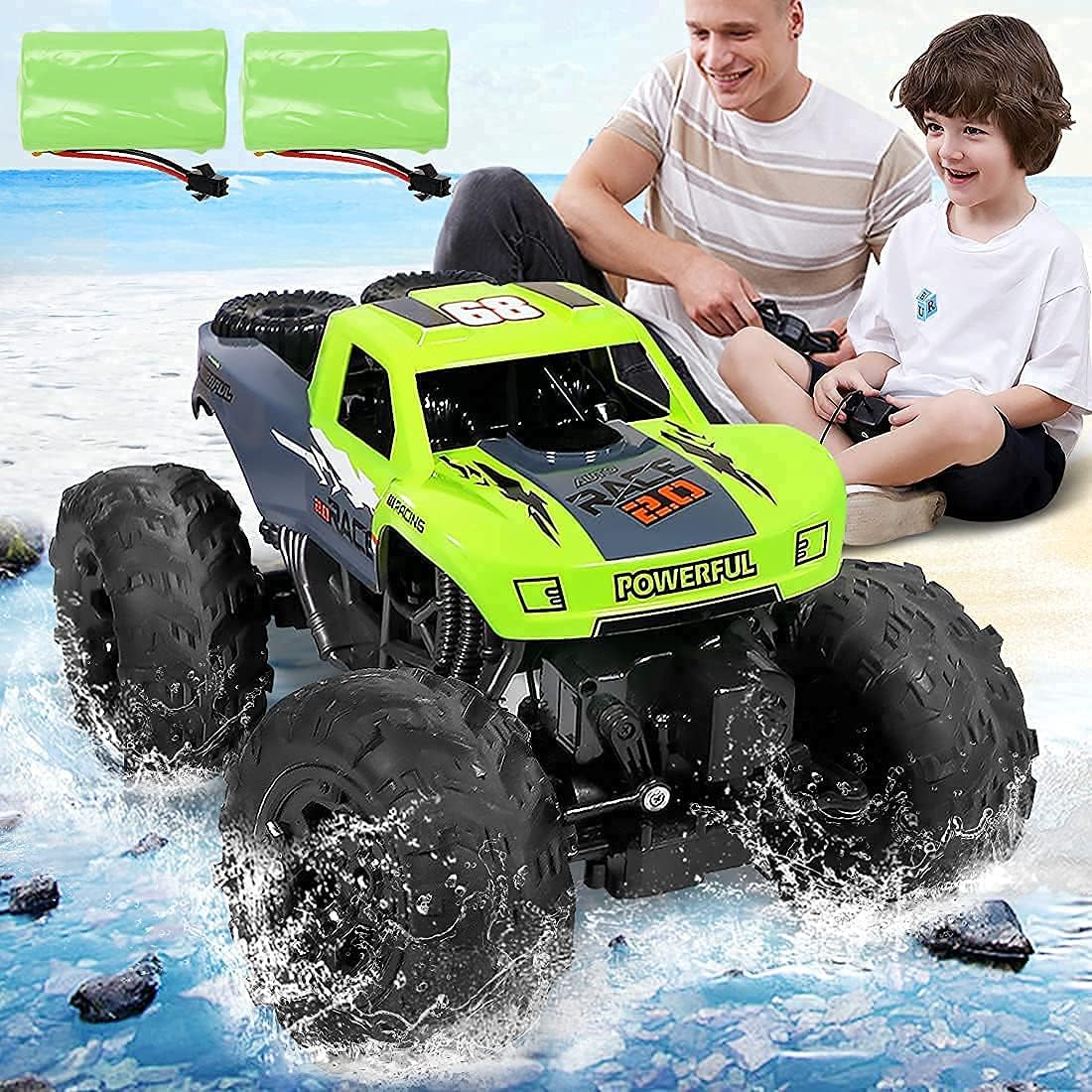 2.4GHz 4WD Waterproof Amphibious RC Car T698729