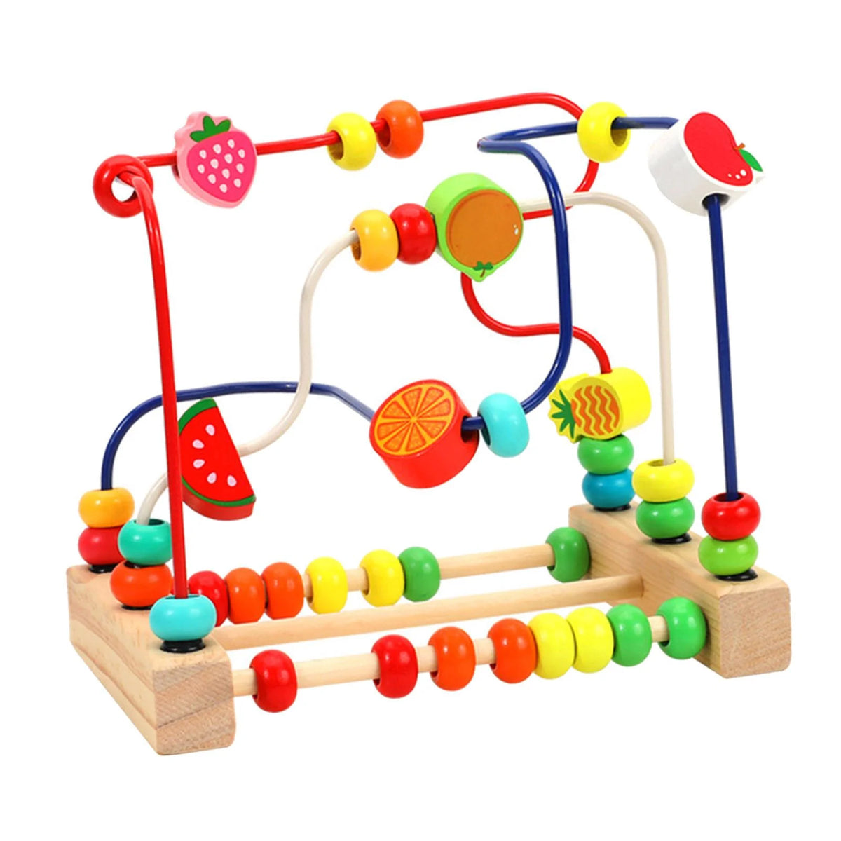 Wooden Colorful Bead Maze Toy W272980