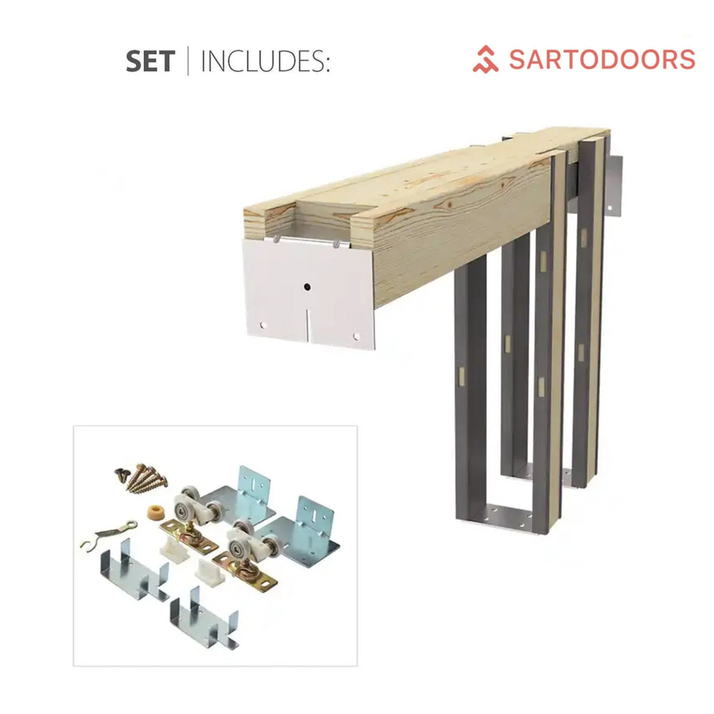 Solid Wood Double Pocket Doors 36 x 80 inches H30951