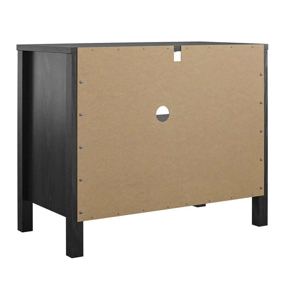 Black 1 Drawer Nightstand W85998