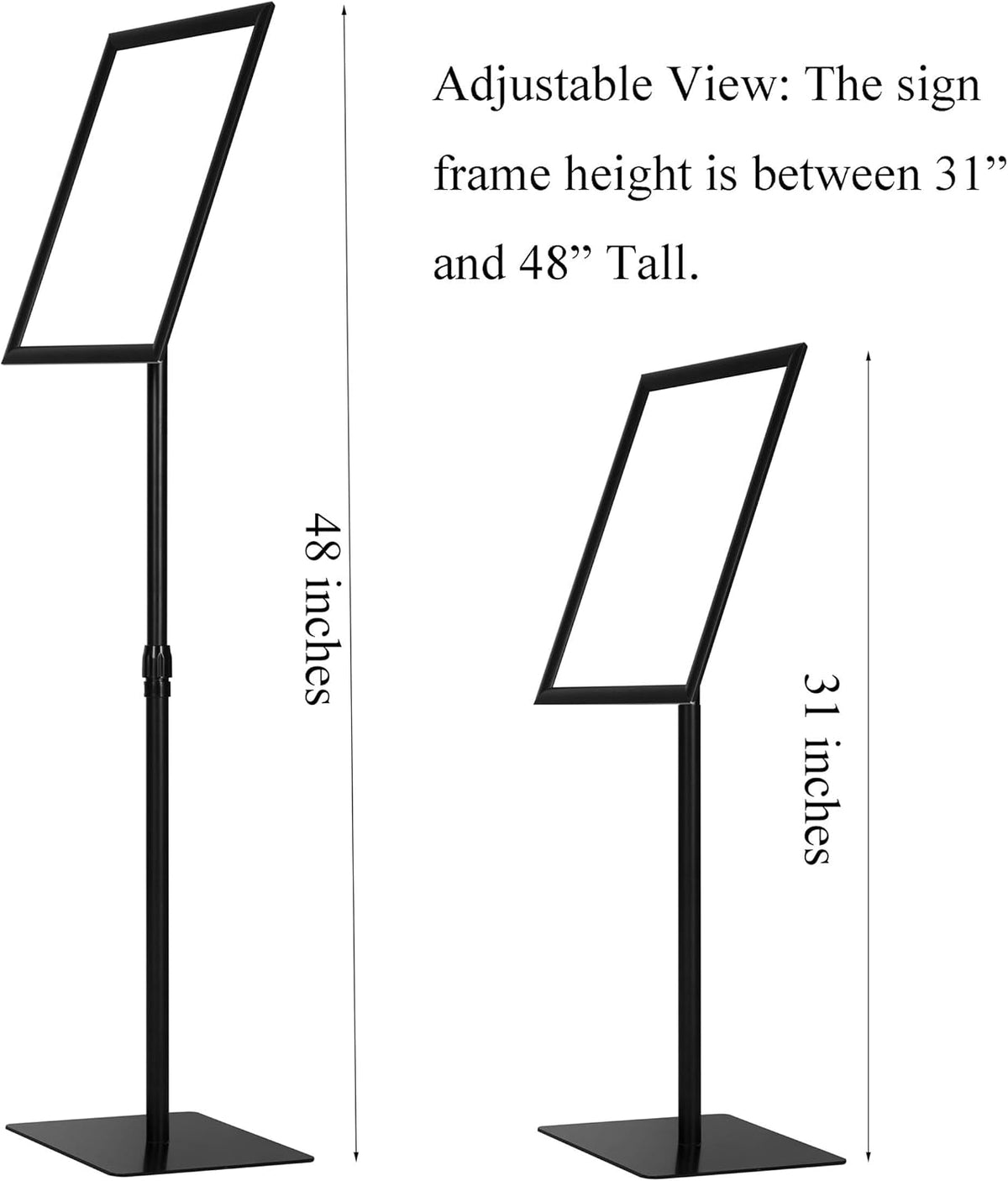 Adjustable Aluminum Sign Holder 8.5 x 11 Inch Pack of 2 J17391