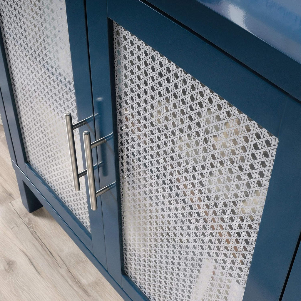 Navy Accent Storage Cabinet B823