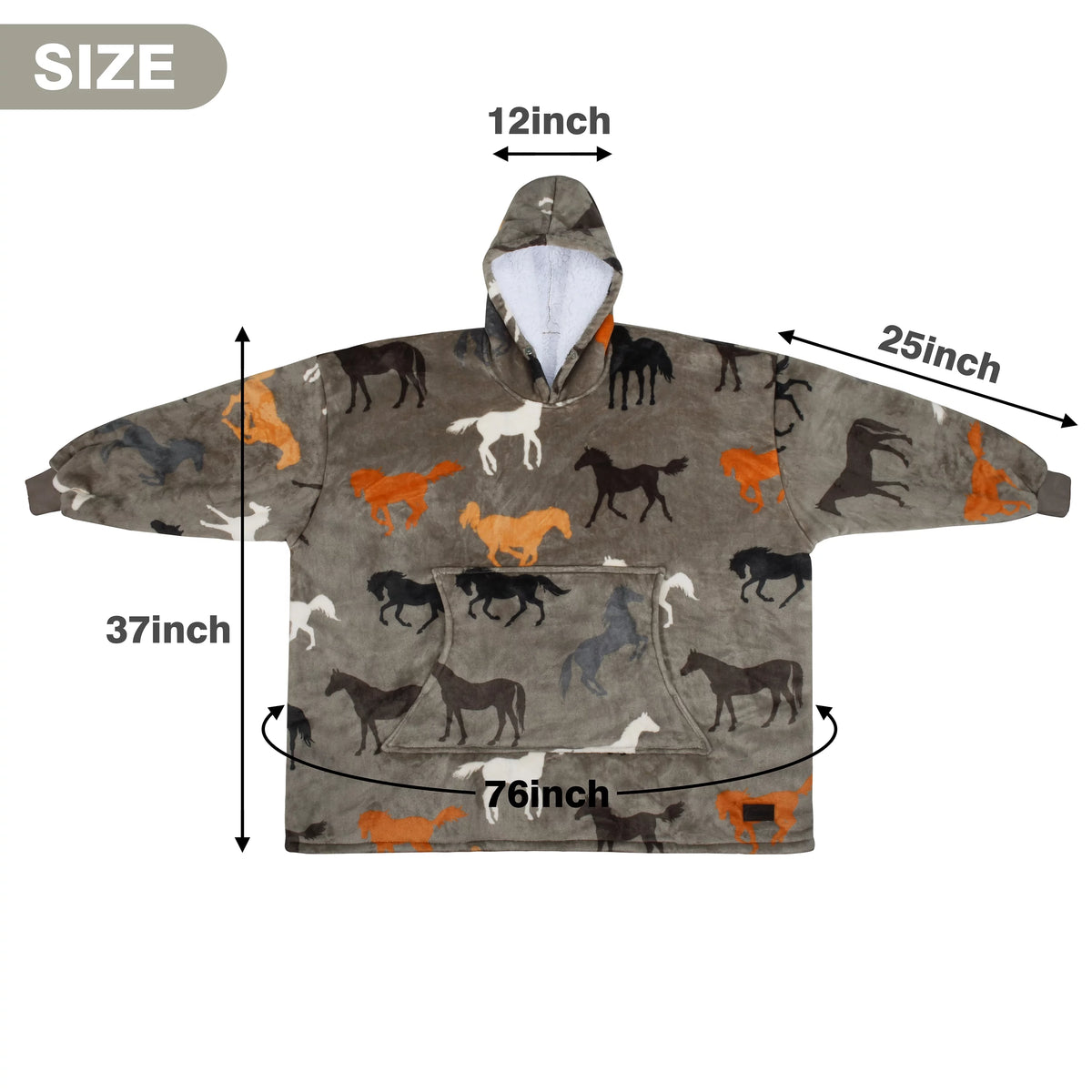 Oversized Sherpa Reversible Hoodie J16368