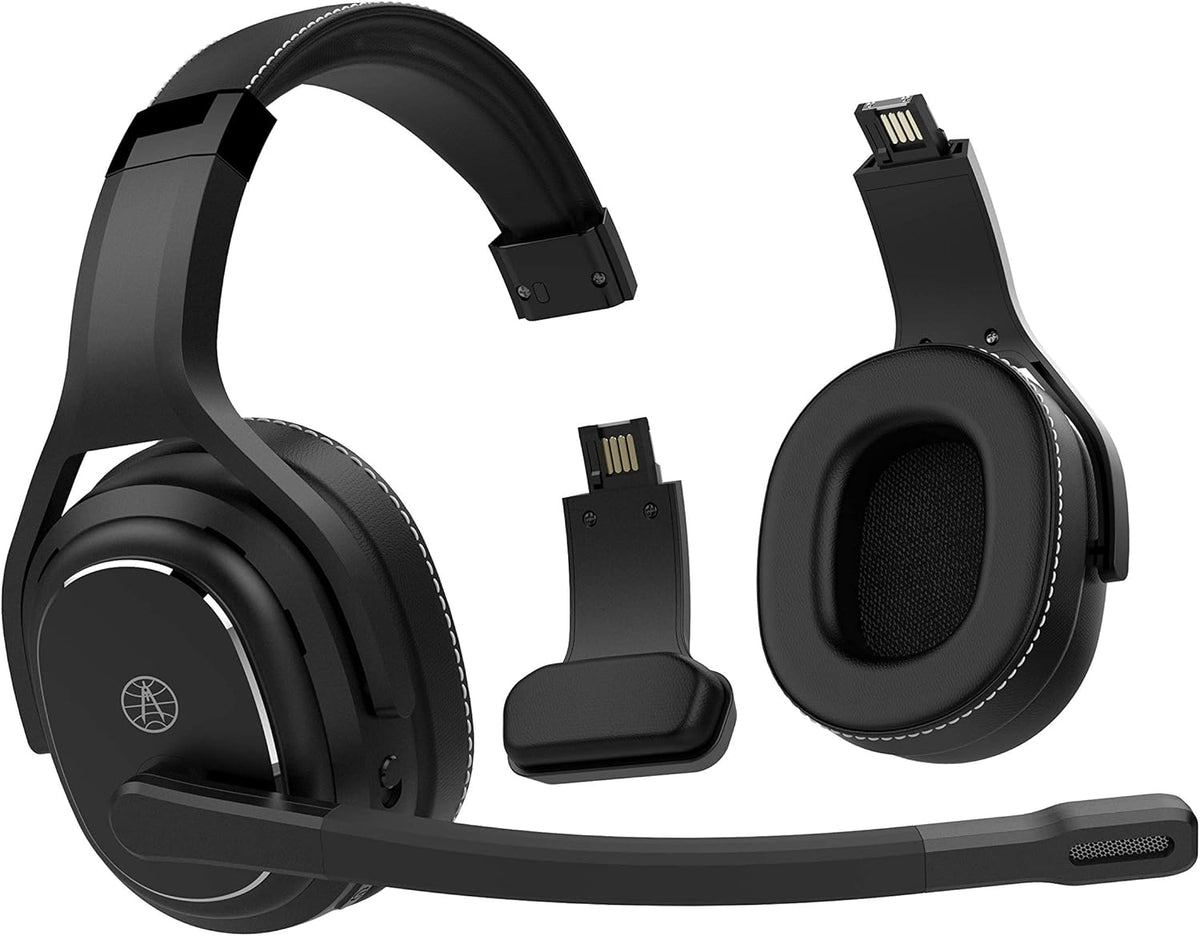 Wireless Headset with Noise Cancellation, Black Y386959