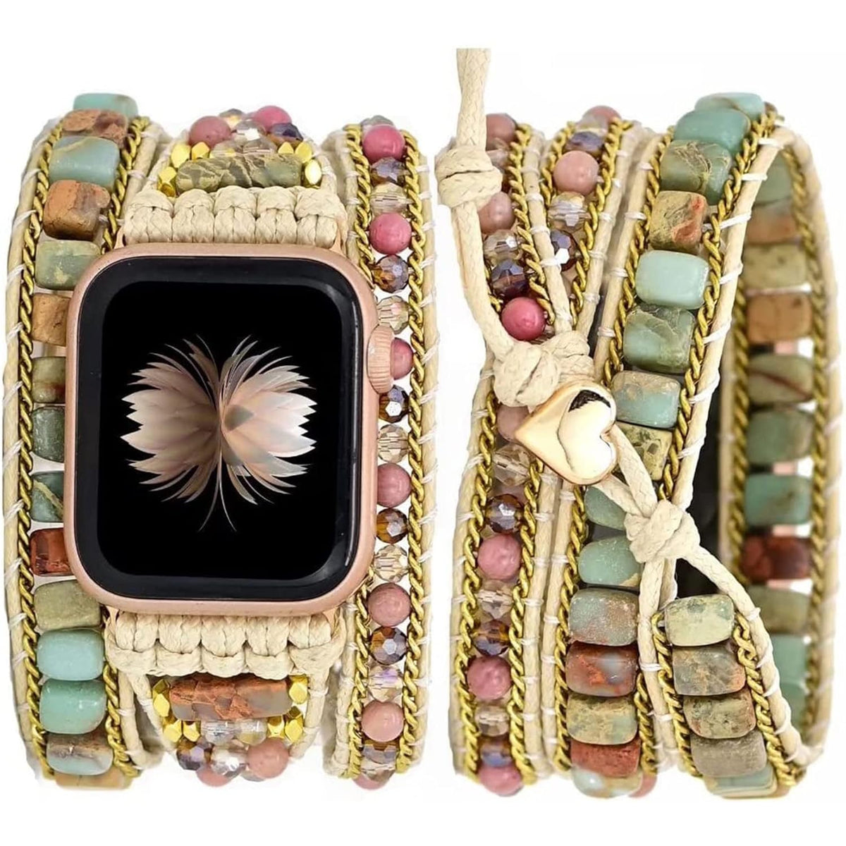 Beaded Watch Band for Apple Watch 42/44/45mm Q793
