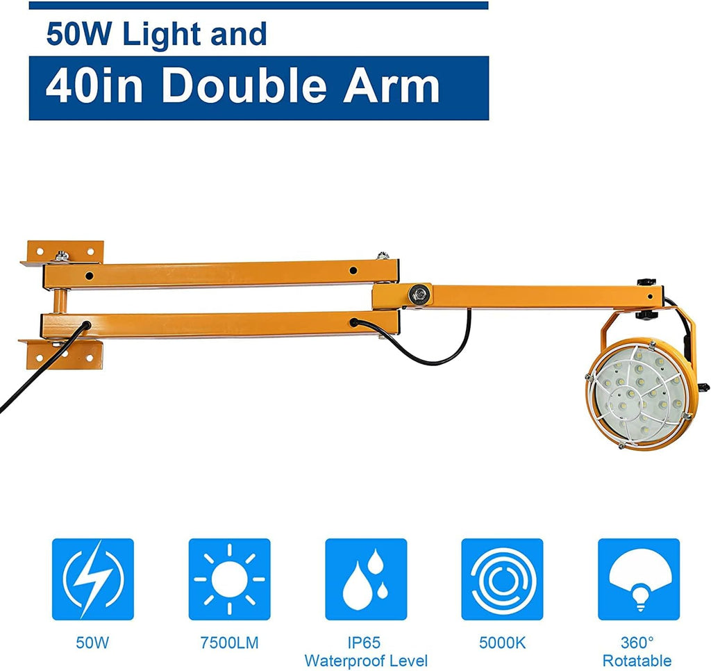 50W LED Loading Dock Light with Double Swing Arm G48185