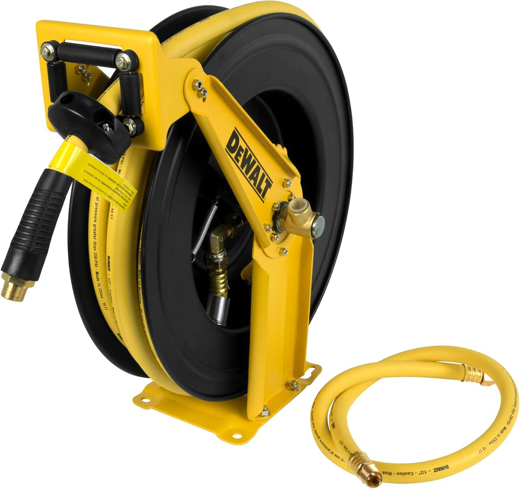 Double Arm Hose Reel with 1/2" x 50' Premium Rubber Hose M44086