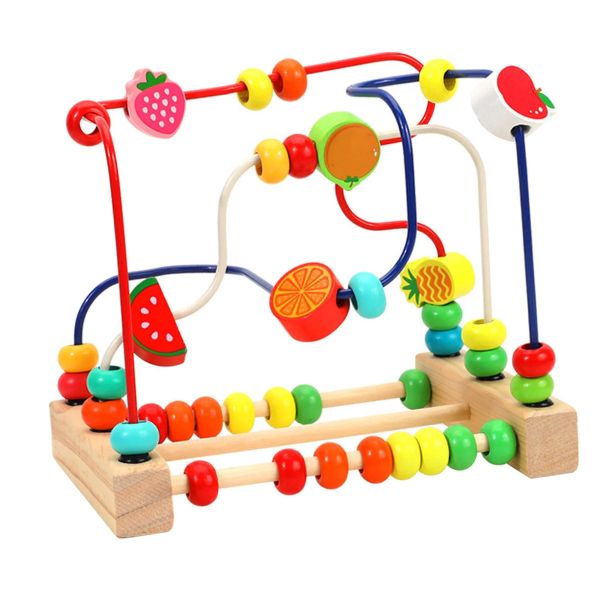 Wooden Colorful Bead Maze Toy W272980