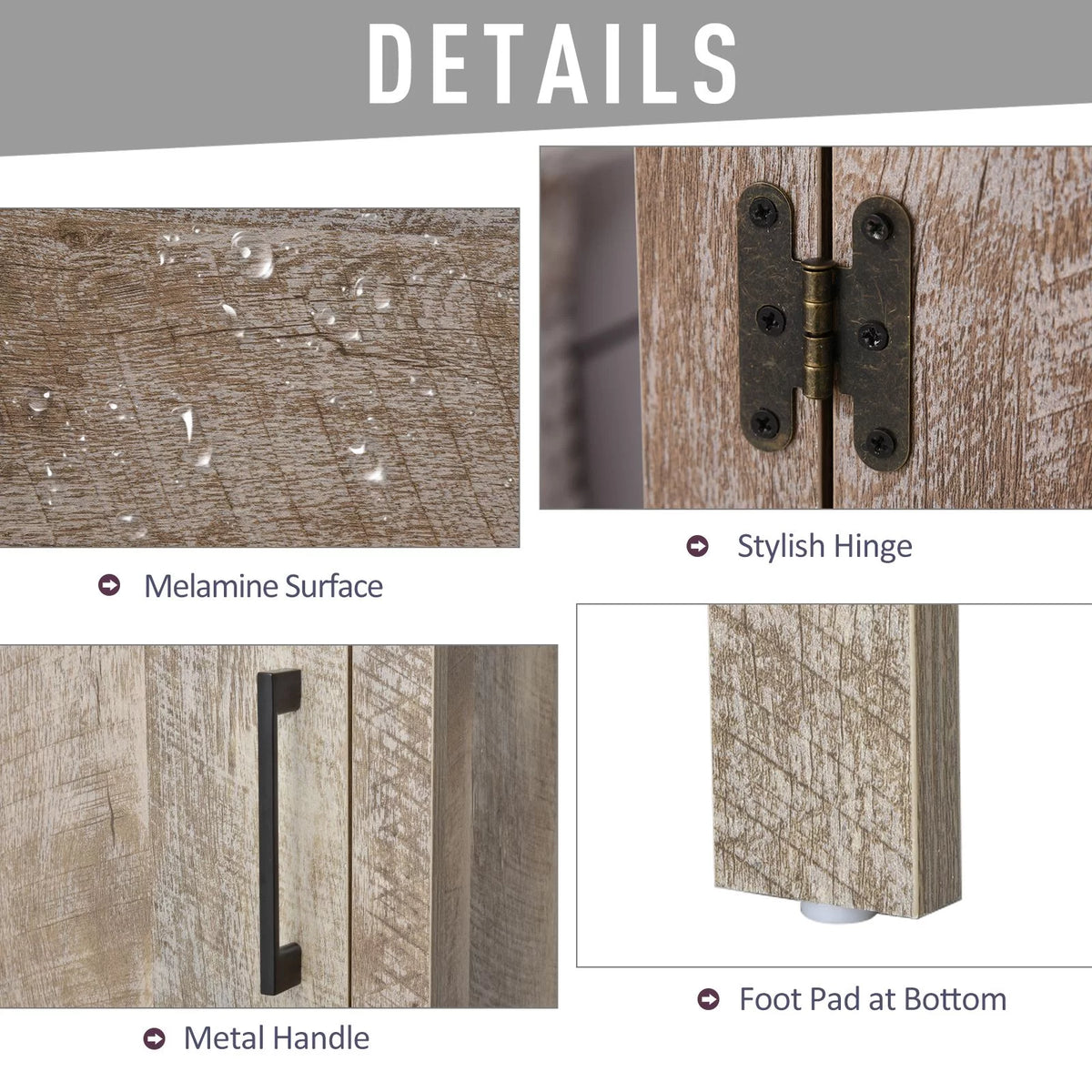 Bathroom Floor Cabinet with Drawer and Adjustable Shelf D53829