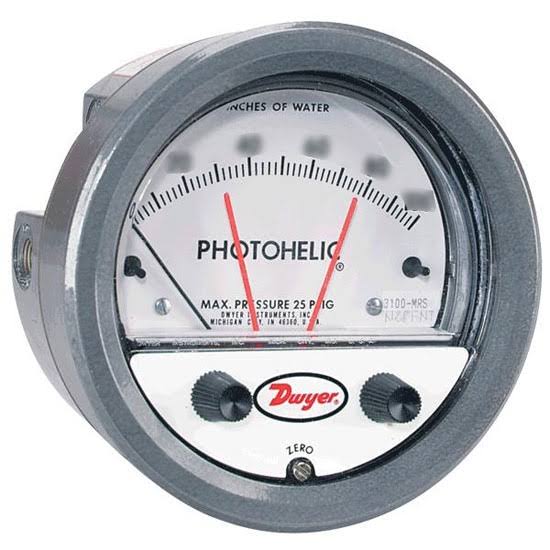 Photohelic Switch/Gage with Electromechanical Relays, 0-250 PA N446