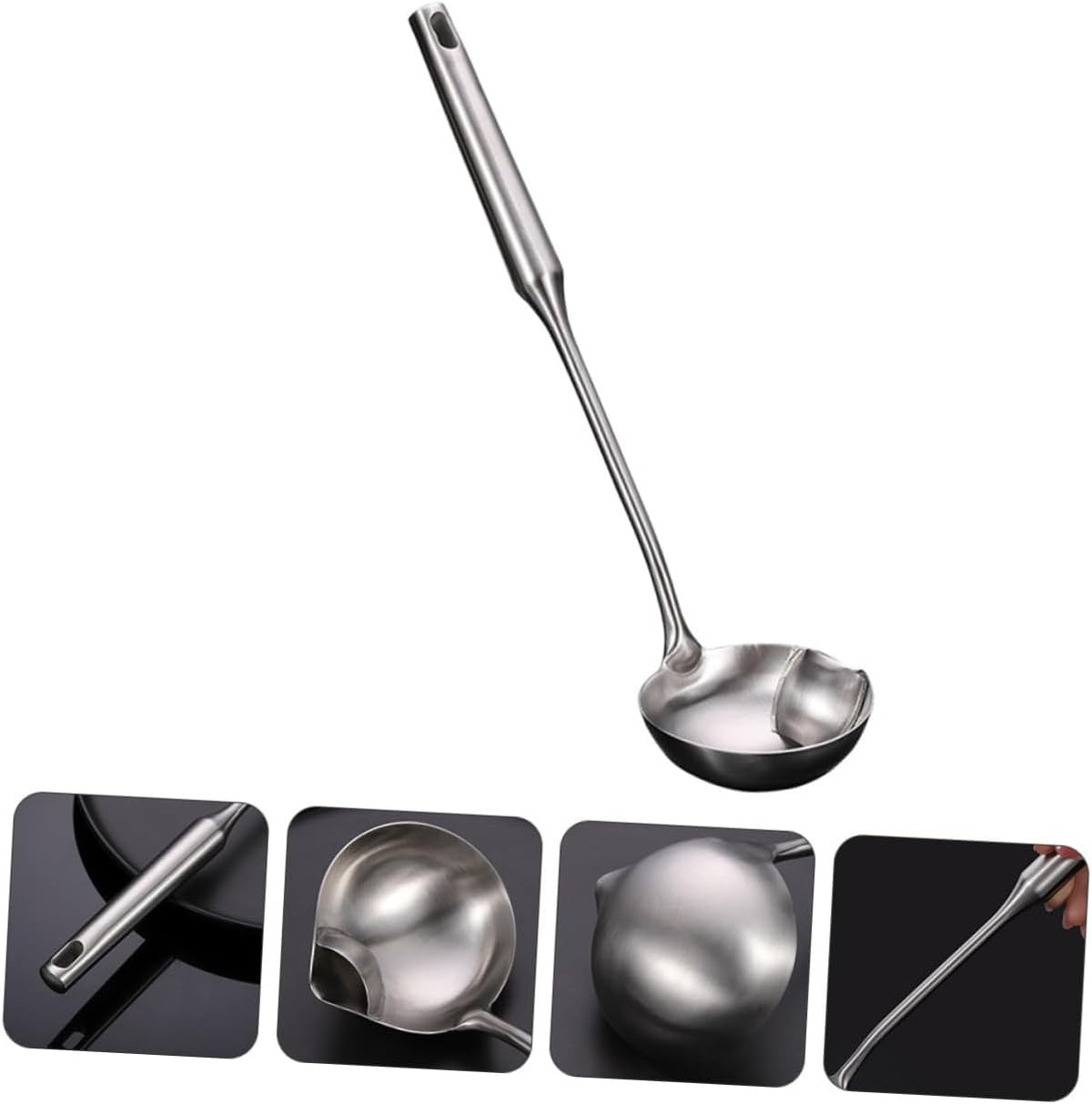 Stainless Steel Oil Separator Spoon with Fine Mesh I658