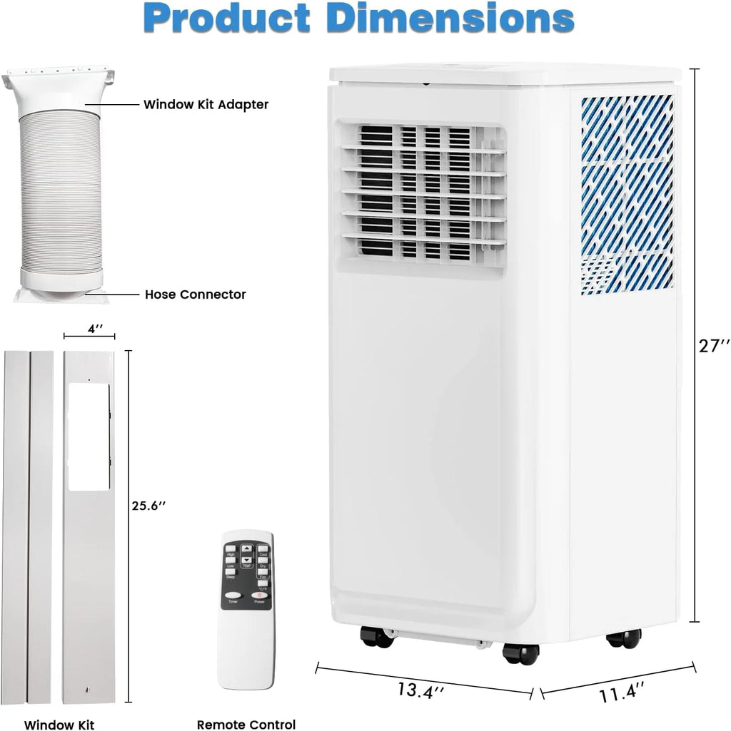8000 BTU Portable Indoor Air Conditioner with Remote Control E188938