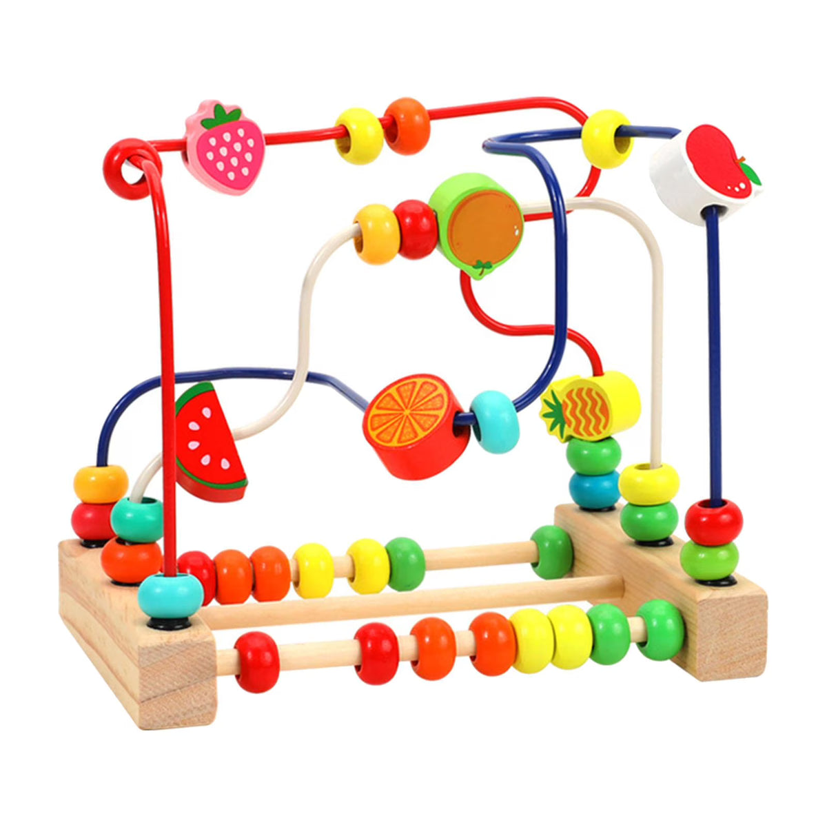 Wooden Colorful Bead Maze Toy W272980
