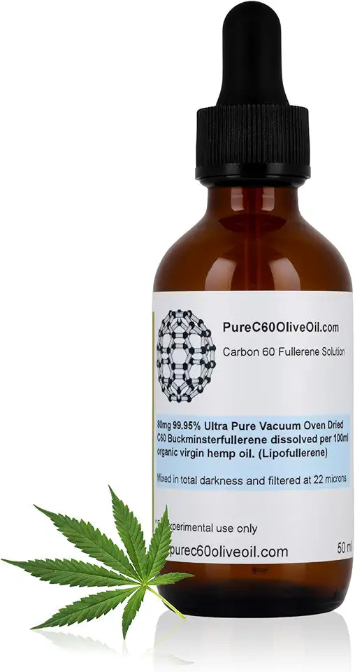 Organic Hemp Seed Oil 50ml 99.95% Carbon 60 Solvent Free P955319