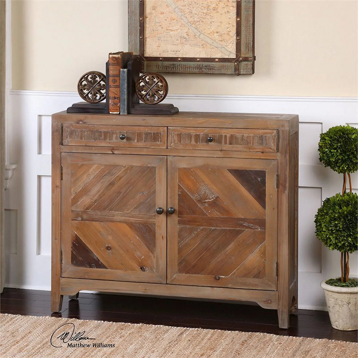Reclaimed Wood Console Cabinet R55437
