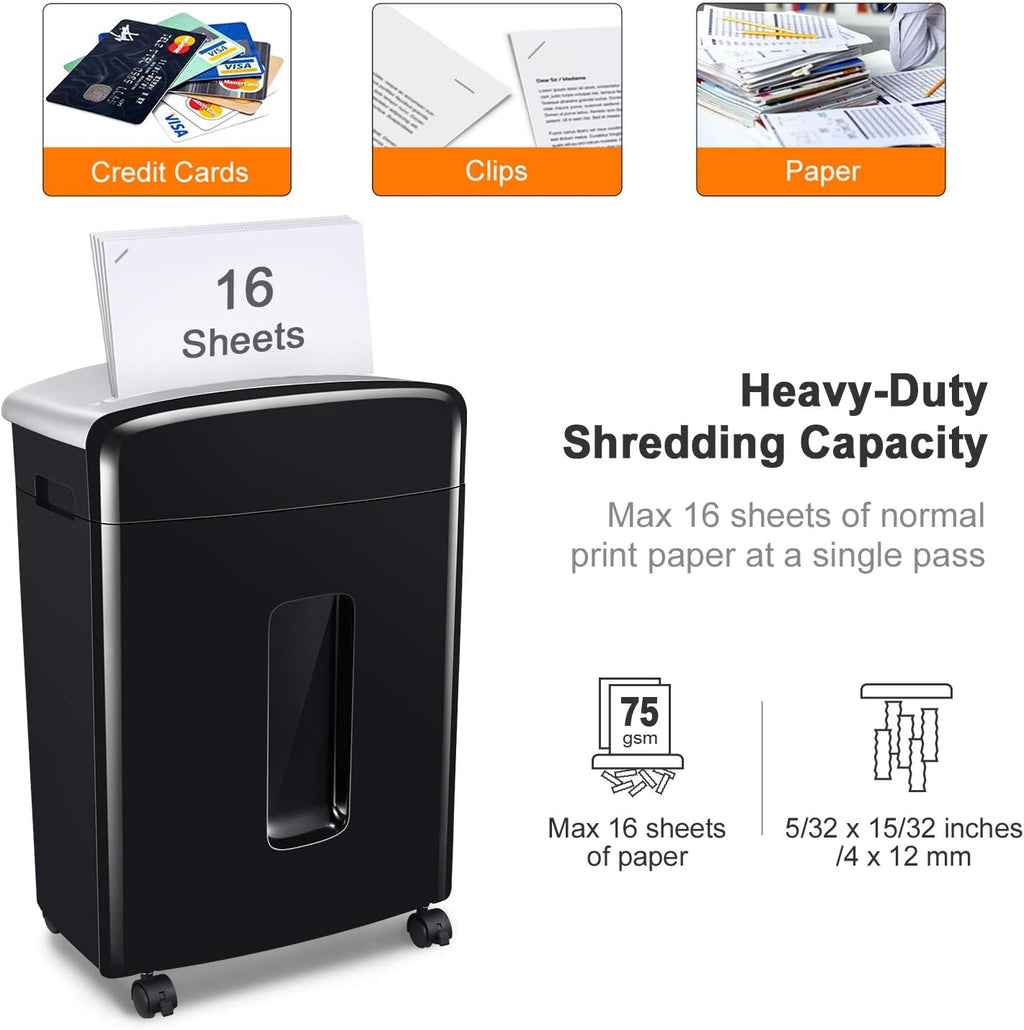12-Sheet Micro Cut Paper Shredder with Pullout Basket N121809