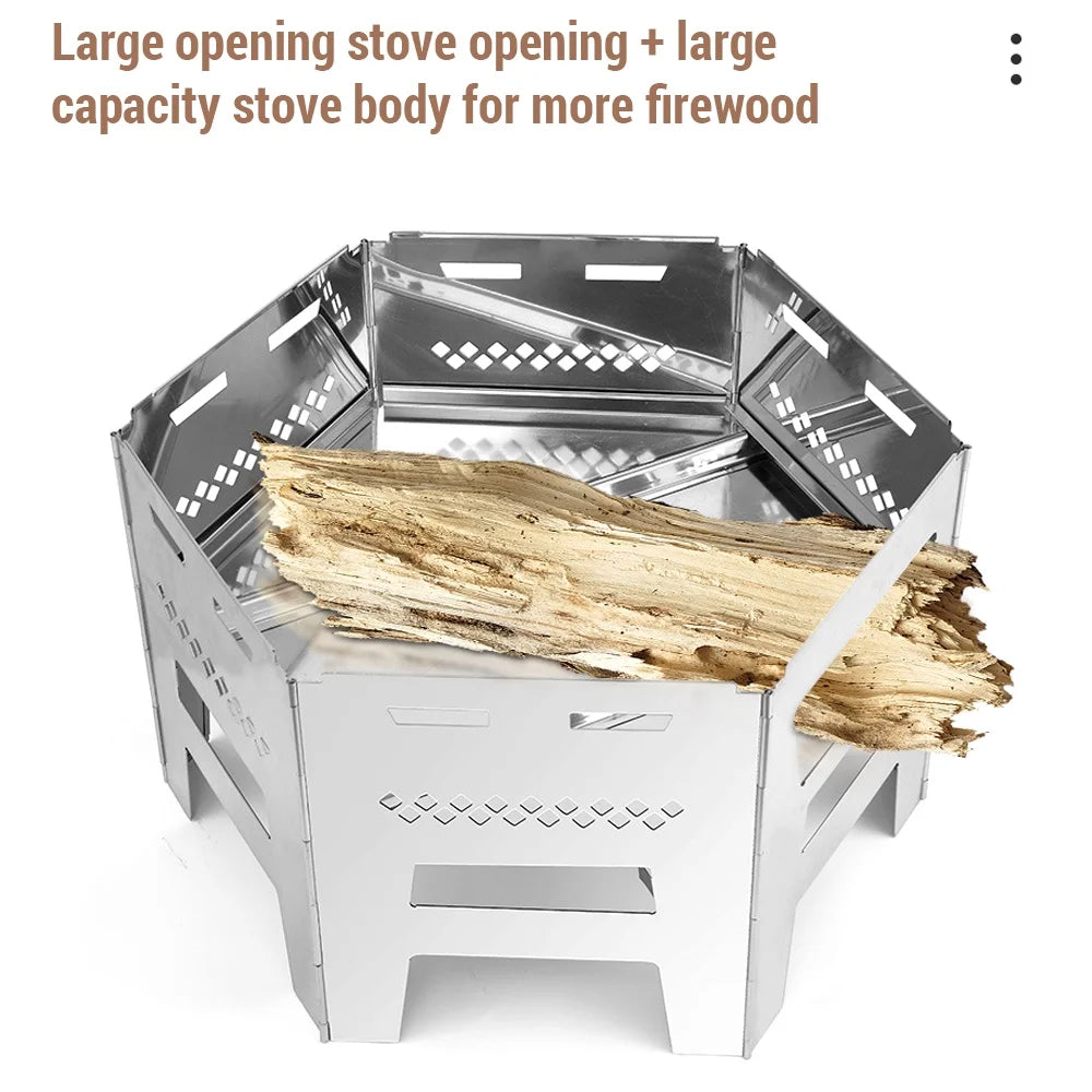 Portable Charcoal Grill Wood Burning Stove V18339