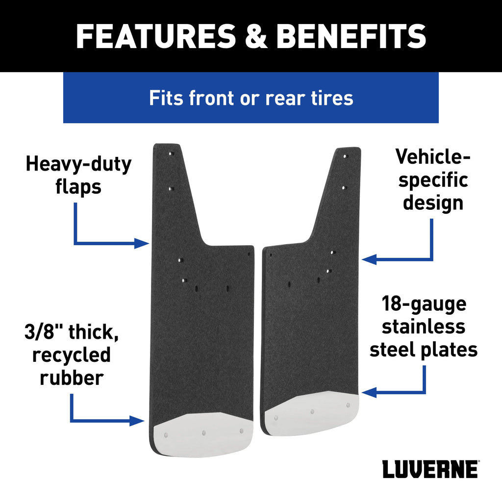 Textured Rubber Mud Guards, 2 Flaps F72147