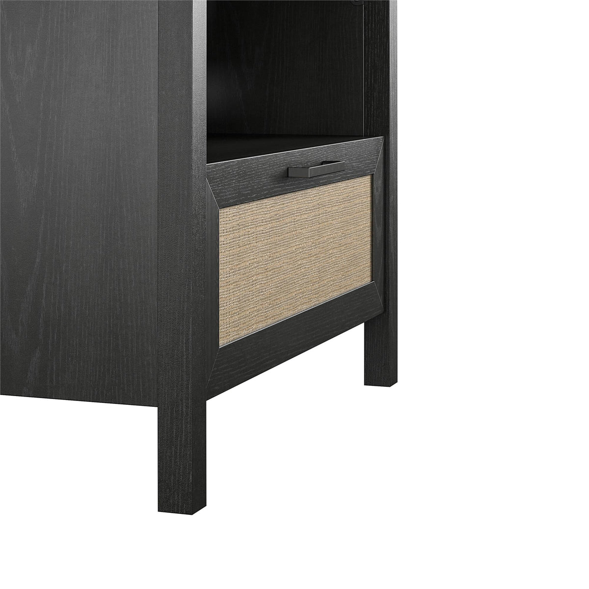 Black 1 Drawer Nightstand W85998