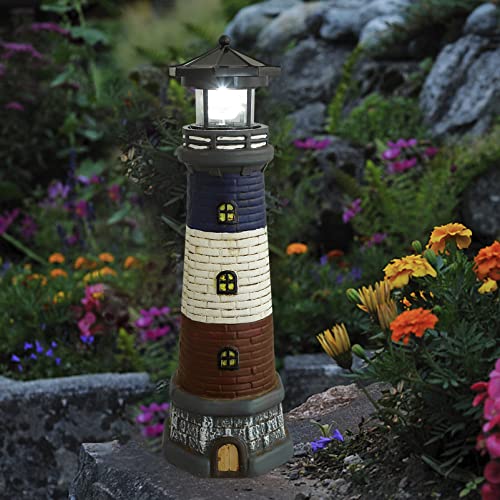 Solar Powered Lighthouse Statue Lamp R2334